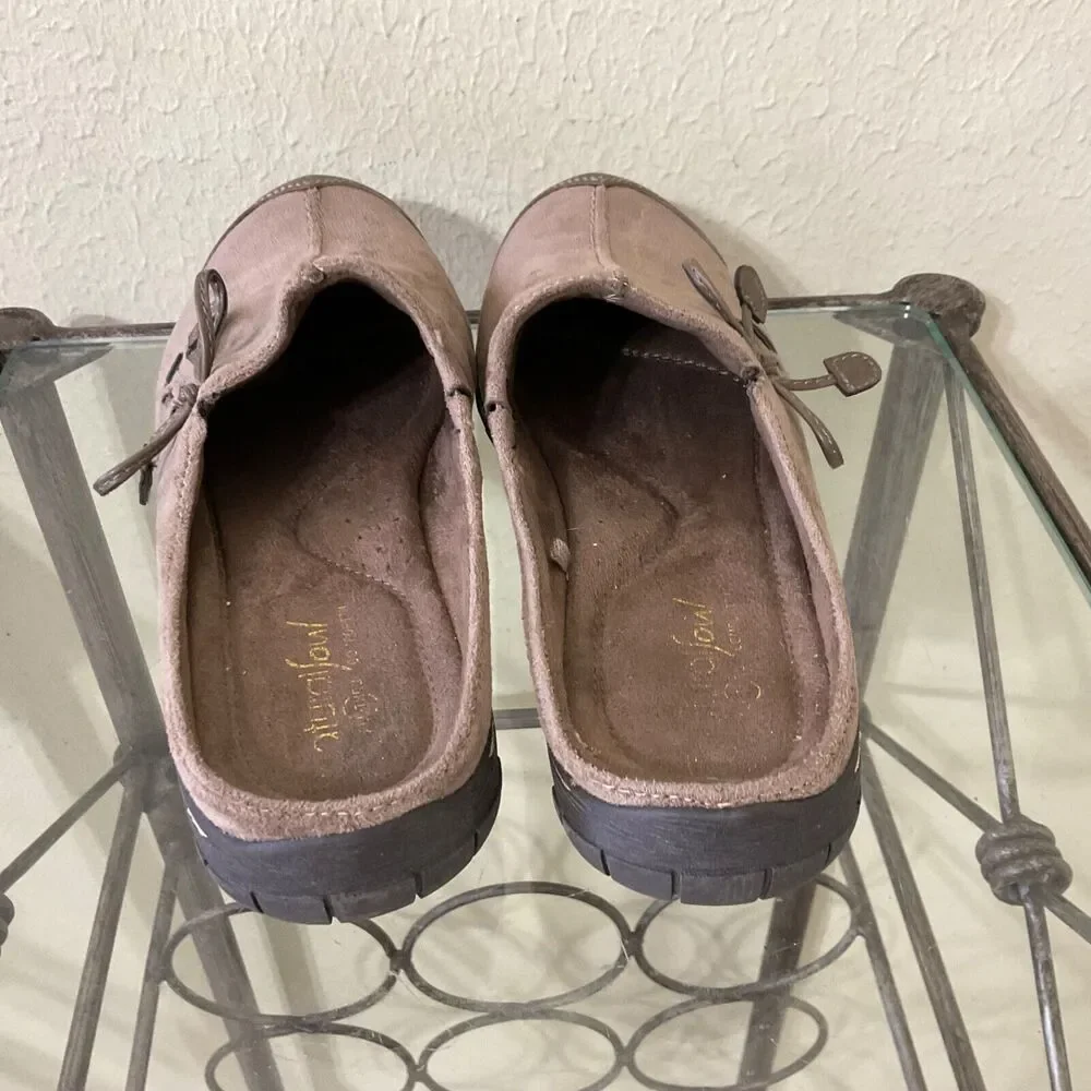 Natural Soul by Naturalizer Comfort Mules Size 7.5 M Women’s Brown Suede Slip On - Picture 4 of 11
